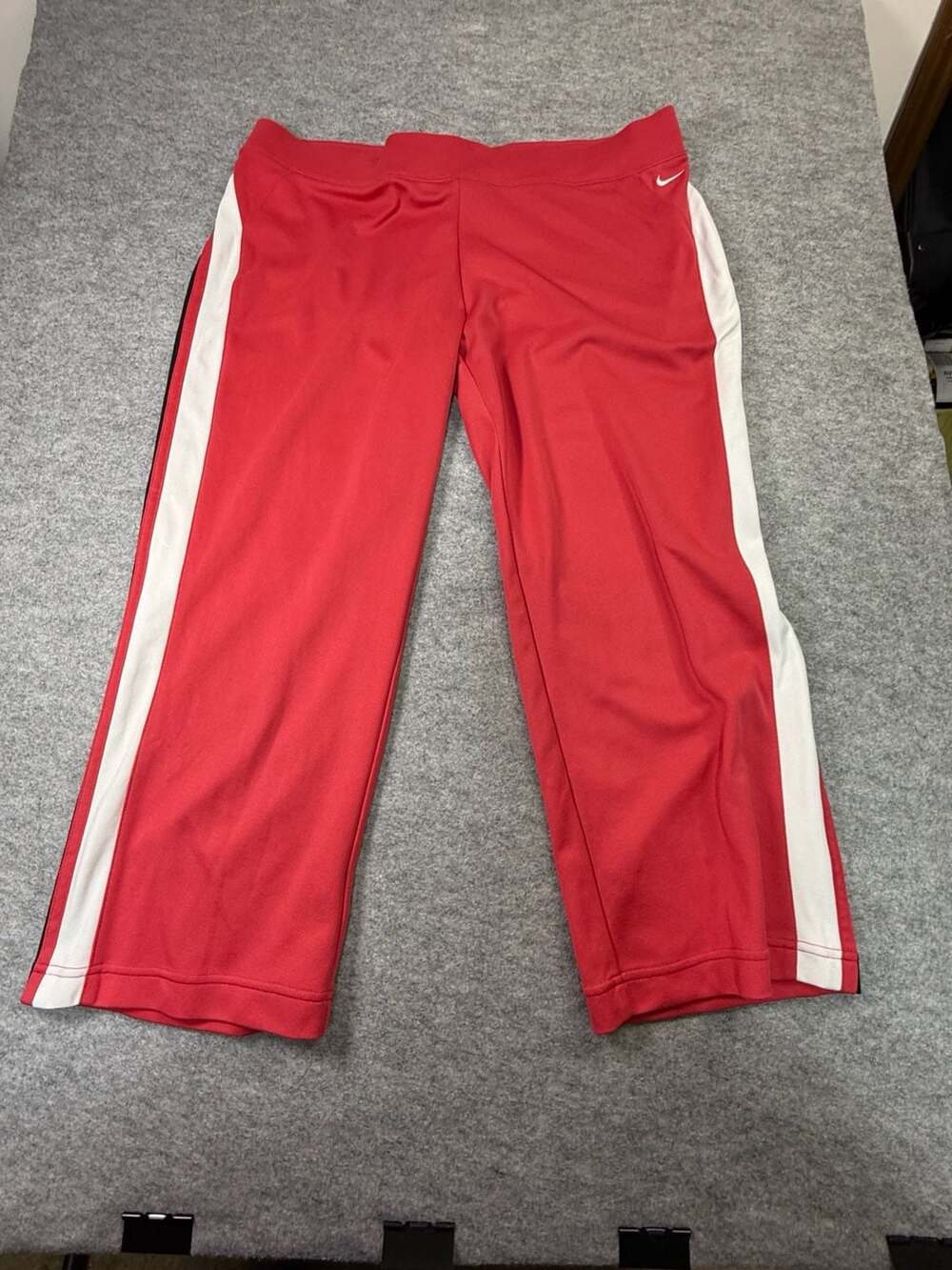 Nike Girls' Athletic Red Side Stripe Track Pants Size L (12-14)